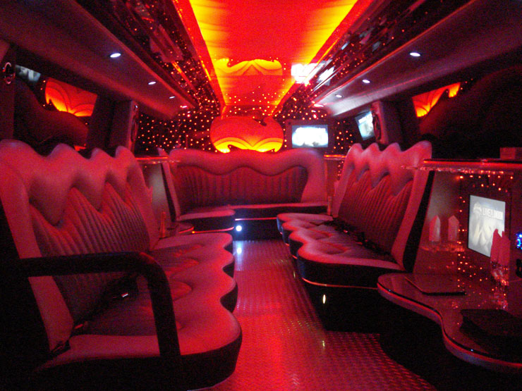 Inside Black Hummer Limo